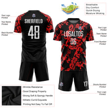 Загрузить изображение в средство просмотра галереи, Custom Red White-Black Sublimation Soccer Uniform Jersey
