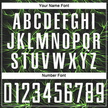 Laden Sie das Bild in den Galerie-Viewer, Custom Black White-Neon Green Sublimation Soccer Uniform Jersey