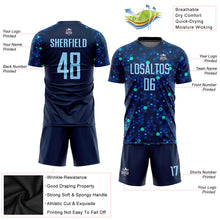 Charger l'image dans la galerie, Custom Navy Light Blue-Royal Sublimation Soccer Uniform Jersey
