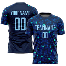 Charger l'image dans la galerie, Custom Navy Light Blue-Royal Sublimation Soccer Uniform Jersey