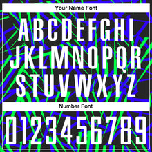 Laden Sie das Bild in den Galerie-Viewer, Custom Black White-Neon Green Sublimation Soccer Uniform Jersey