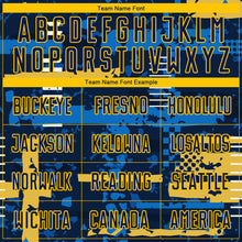 Load image into Gallery viewer, Custom Navy Navy-Gold Sublimation Soccer Uniform Jersey