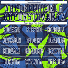 Charger l'image dans la galerie, Custom Navy Navy-Neon Green Sublimation Soccer Uniform Jersey