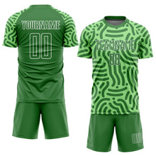 Load image into Gallery viewer, Custom Neon Green Kelly Green-White Sublimation Soccer Uniform Jersey