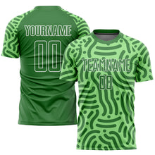 Load image into Gallery viewer, Custom Neon Green Kelly Green-White Sublimation Soccer Uniform Jersey