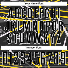 Laden Sie das Bild in den Galerie-Viewer, Custom Black Black-Gold Sublimation Soccer Uniform Jersey