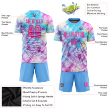 Загрузить изображение в средство просмотра галереи, Custom Tie Dye Pink-Light Blue Sublimation Soccer Uniform Jersey