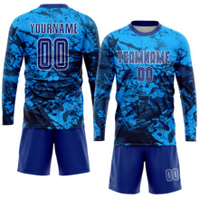 Загрузить изображение в средство просмотра галереи, Custom Tie Dye Royal-White Sublimation Soccer Uniform Jersey