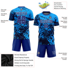 Загрузить изображение в средство просмотра галереи, Custom Tie Dye Royal-White Sublimation Soccer Uniform Jersey
