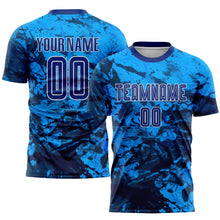 Загрузить изображение в средство просмотра галереи, Custom Tie Dye Royal-White Sublimation Soccer Uniform Jersey
