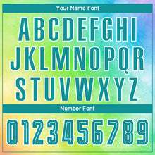 Load image into Gallery viewer, Custom Tie Dye Teal-White Sublimation Soccer Uniform Jersey