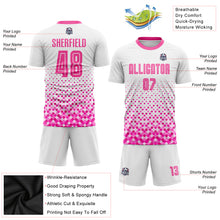 Charger l'image dans la galerie, Custom White Pink Sublimation Soccer Uniform Jersey