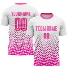 Charger l'image dans la galerie, Custom White Pink Sublimation Soccer Uniform Jersey