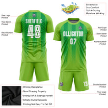 Загрузить изображение в средство просмотра галереи, Custom Neon Green White-Kelly Green Sublimation Soccer Uniform Jersey