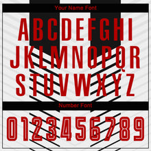Load image into Gallery viewer, Custom Black Red-White Sublimation Soccer Uniform Jersey