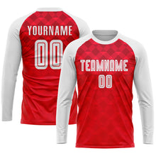 Загрузить изображение в средство просмотра галереи, Custom Red White Away Sublimation Soccer Uniform Jersey