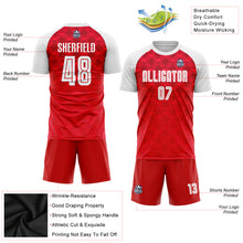 Загрузить изображение в средство просмотра галереи, Custom Red White Away Sublimation Soccer Uniform Jersey