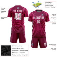 Загрузить изображение в средство просмотра галереи, Custom Crimson White Away Sublimation Soccer Uniform Jersey