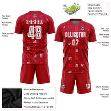 Загрузить изображение в средство просмотра галереи, Custom Red White Home Sublimation Soccer Uniform Jersey