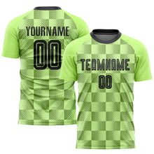 Загрузить изображение в средство просмотра галереи, Custom Neon Green Black Third Sublimation Soccer Uniform Jersey