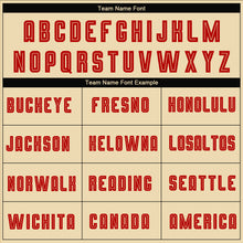 Загрузить изображение в средство просмотра галереи, Custom Cream Red-Black Sublimation Fade Fashion Soccer Uniform Jersey