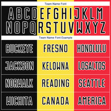 Laden Sie das Bild in den Galerie-Viewer, Custom Gold Black Red-White Sublimation Belgian Flag Soccer Uniform Jersey