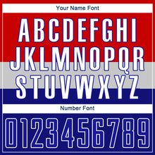 Laden Sie das Bild in den Galerie-Viewer, Custom Red White-Royal Sublimation Croatian Flag Soccer Uniform Jersey