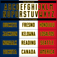 Charger l'image dans la galerie, Custom Navy Black White Red-Gold Sublimation French Flag Soccer Uniform Jersey