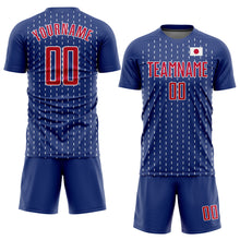 Загрузить изображение в средство просмотра галереи, Custom Royal Red-White Sublimation Japanese Flag Soccer Uniform Jersey