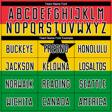 Charger l'image dans la galerie, Custom Red Black Gold-Kelly Green Sublimation Ghanaian Flag Soccer Uniform Jersey