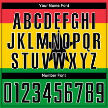 Charger l'image dans la galerie, Custom Red Black Gold-Kelly Green Sublimation Ghanaian Flag Soccer Uniform Jersey