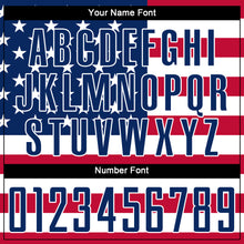 Load image into Gallery viewer, Custom Red Royal-White Sublimation American Flag Soccer Uniform Jersey