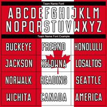 Load image into Gallery viewer, Custom Red White-Black Sublimation Canadian Flag Soccer Uniform Jersey