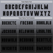 Загрузить изображение в средство просмотра галереи, Custom Gray Black Sublimation Long Sleeve Fade Fashion Soccer Uniform Jersey