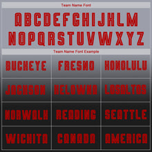 Загрузить изображение в средство просмотра галереи, Custom Gray Red-Black Sublimation Long Sleeve Fade Fashion Soccer Uniform Jersey