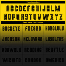 Charger l'image dans la galerie, Custom Gold Black Sublimation Long Sleeve Fade Fashion Soccer Uniform Jersey