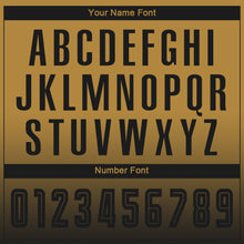 Load image into Gallery viewer, Custom Old Gold Black Sublimation Long Sleeve Fade Fashion Soccer Uniform Jersey