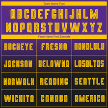 Charger l'image dans la galerie, Custom Purple Gold-Black Sublimation Long Sleeve Fade Fashion Soccer Uniform Jersey