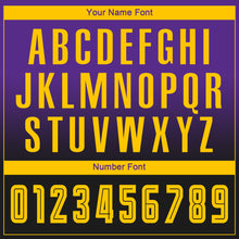 Charger l'image dans la galerie, Custom Purple Gold-Black Sublimation Long Sleeve Fade Fashion Soccer Uniform Jersey