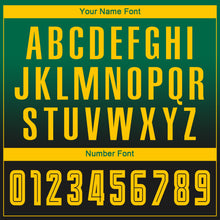 Charger l'image dans la galerie, Custom Kelly Green Gold-Black Sublimation Long Sleeve Fade Fashion Soccer Uniform Jersey