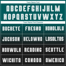 Load image into Gallery viewer, Custom Teal White-Black Sublimation Long Sleeve Fade Fashion Soccer Uniform Jersey