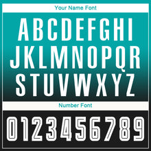 Charger l'image dans la galerie, Custom Aqua White-Black Sublimation Long Sleeve Fade Fashion Soccer Uniform Jersey