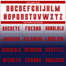 Load image into Gallery viewer, Custom White Red-Navy Sublimation Long Sleeve Fade Fashion Soccer Uniform Jersey