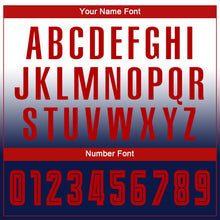 Load image into Gallery viewer, Custom White Red-Navy Sublimation Long Sleeve Fade Fashion Soccer Uniform Jersey