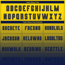 Charger l'image dans la galerie, Custom Gold Navy Sublimation Long Sleeve Fade Fashion Soccer Uniform Jersey