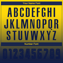 Charger l'image dans la galerie, Custom Gold Navy Sublimation Long Sleeve Fade Fashion Soccer Uniform Jersey