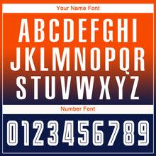 Charger l'image dans la galerie, Custom Orange White-Navy Sublimation Long Sleeve Fade Fashion Soccer Uniform Jersey