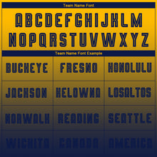 Charger l'image dans la galerie, Custom Gold Navy Sublimation Long Sleeve Fade Fashion Soccer Uniform Jersey