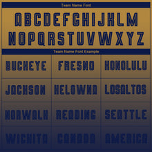 Charger l'image dans la galerie, Custom Old Gold Navy Sublimation Long Sleeve Fade Fashion Soccer Uniform Jersey