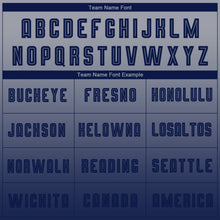 Charger l'image dans la galerie, Custom Gray Navy Sublimation Long Sleeve Fade Fashion Soccer Uniform Jersey